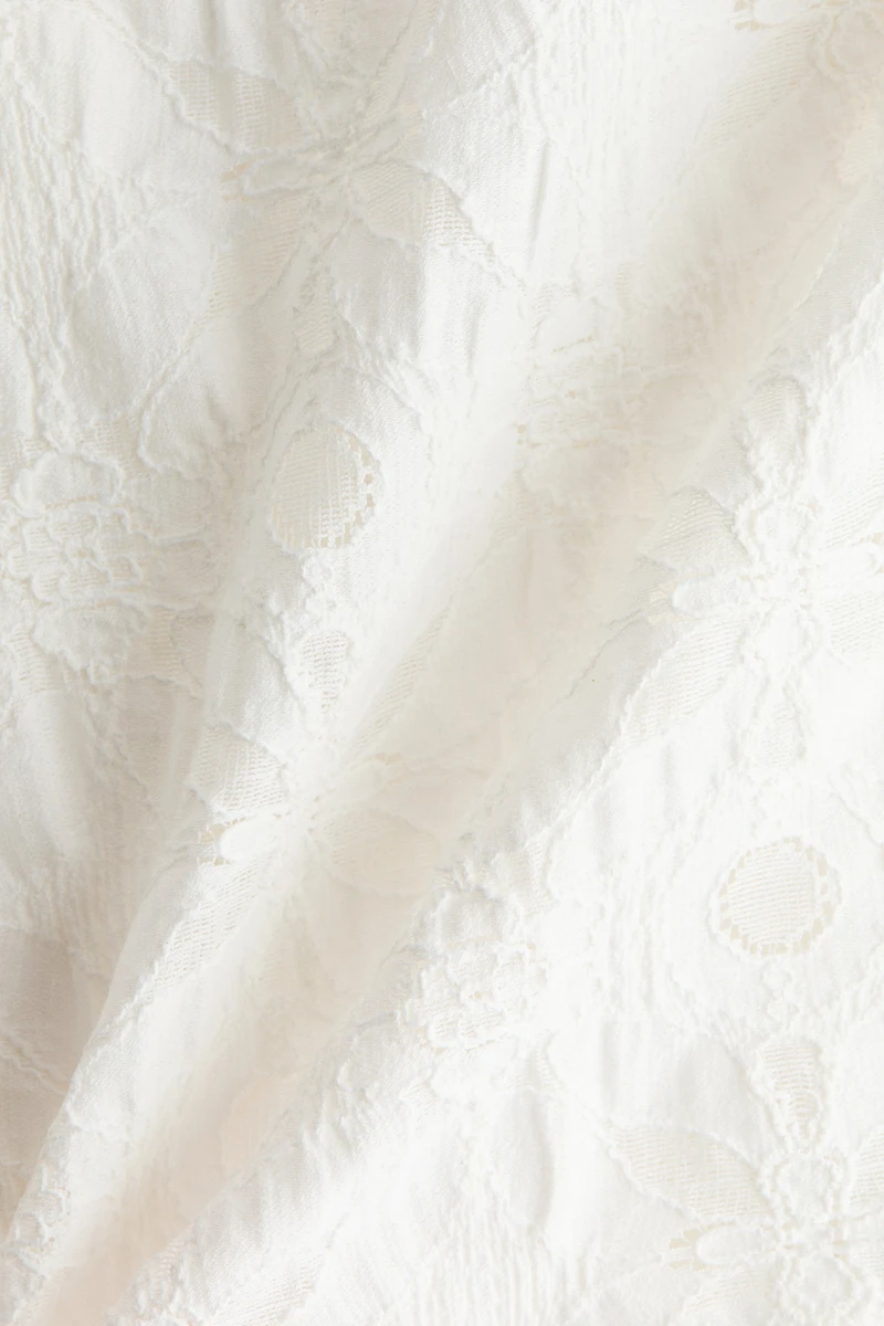 Haut en tissu jacquard avec bretelles à nouer