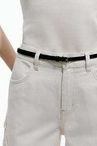 Ceinture en cuir fendu