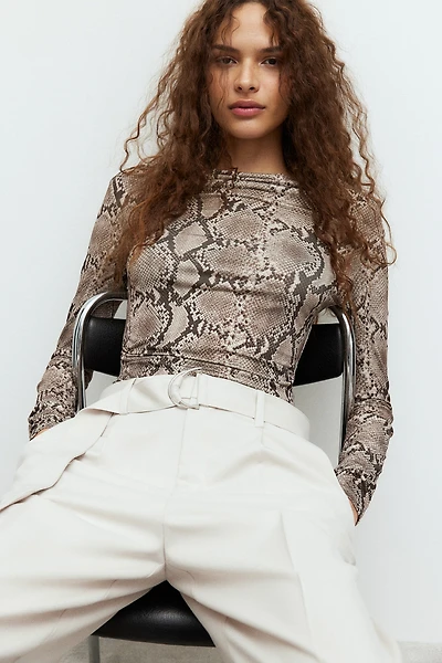 Draped Jersey Top