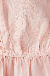 Flutter-Sleeved Cotton Top