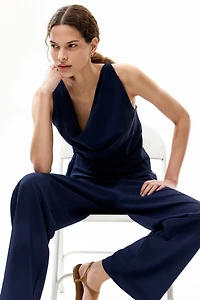Straight-Leg Crêpe Pants