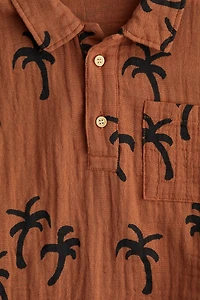 Cotton Muslin Pullover Shirt