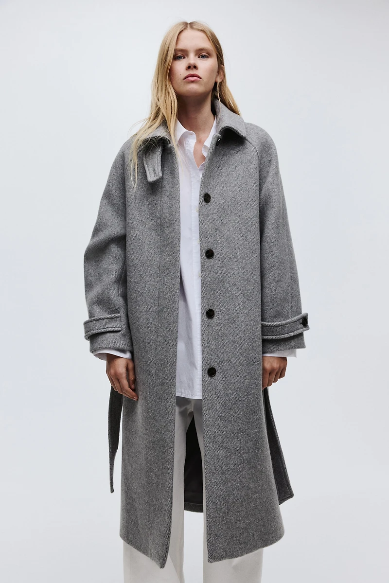 Oversized Wool-Blend Coat