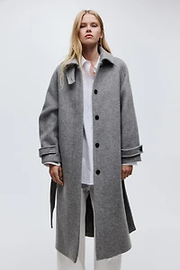 Oversized Wool-Blend Coat