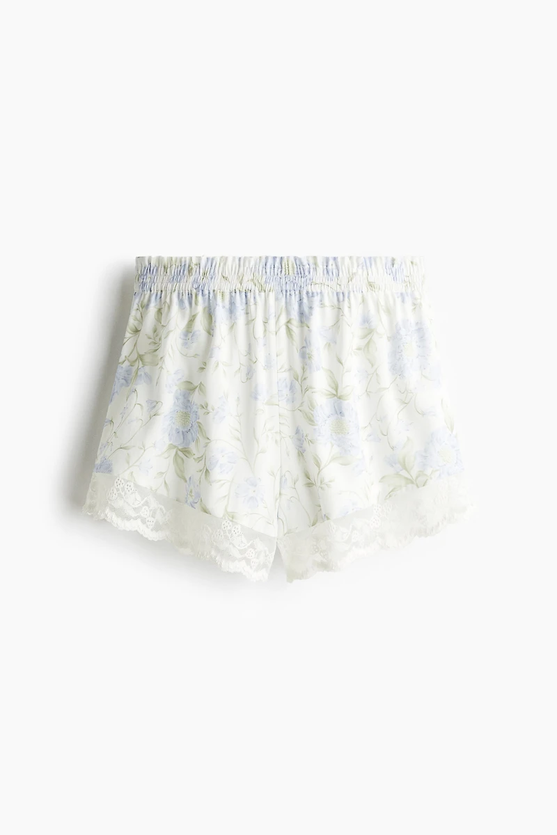 Lace-Trimmed Ultra High Pull-On Shorts