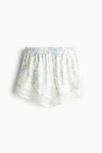 Lace-Trimmed Ultra High Pull-On Shorts