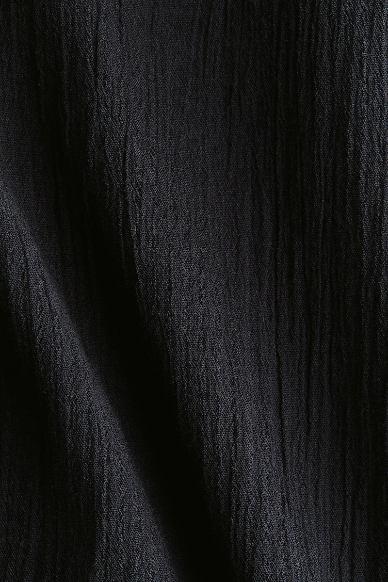 Crinkled Cotton Pants