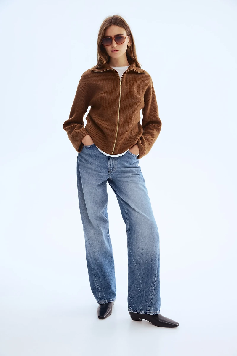 Cardigan with Zipper