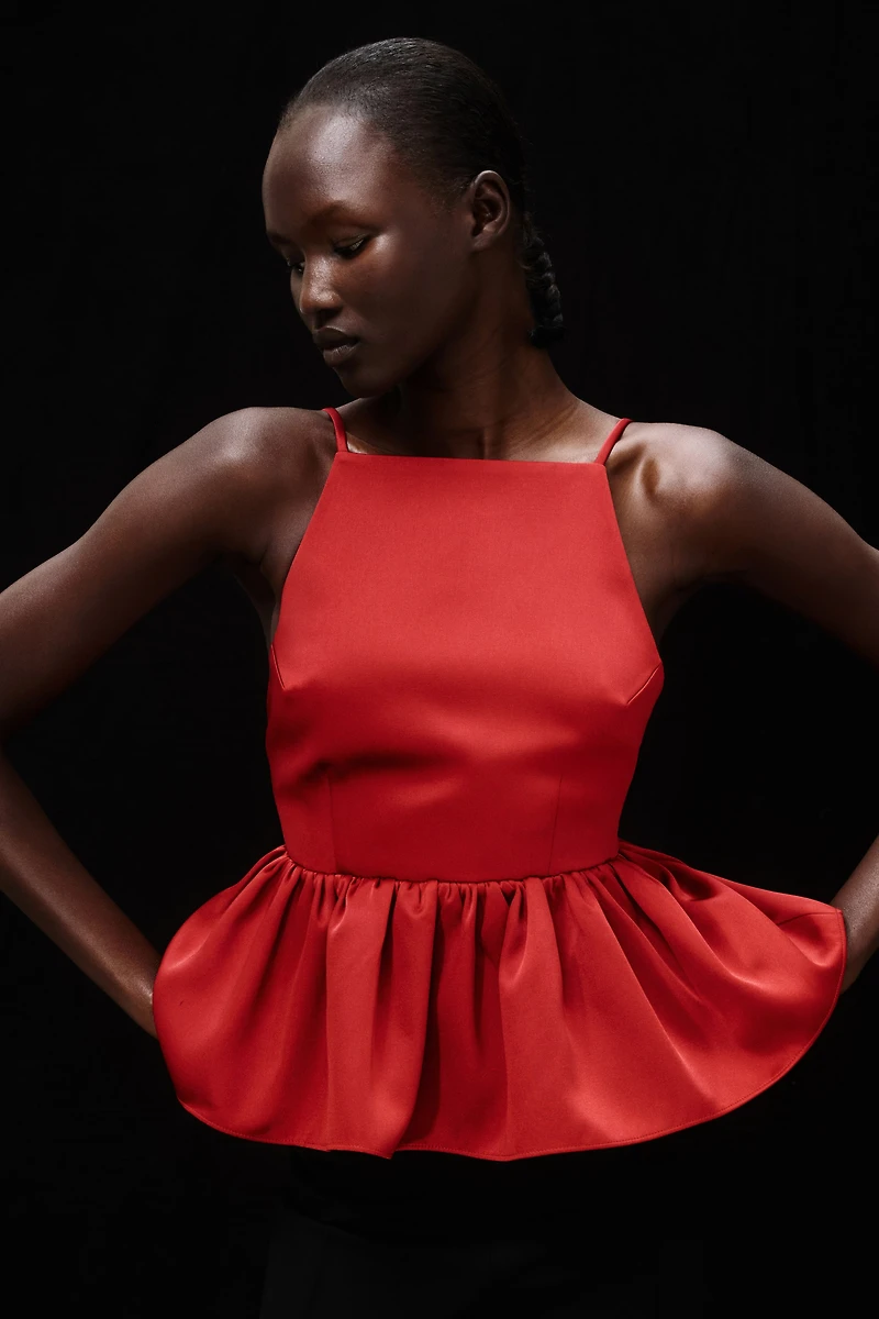 Peplum Strappy Top