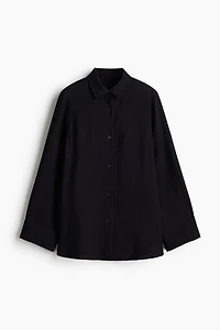Crinkled Viscose-Blend Shirt