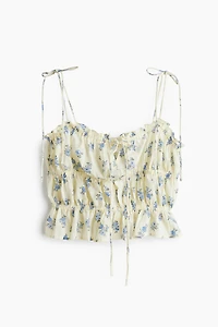 Top with Tie Shoulder Straps