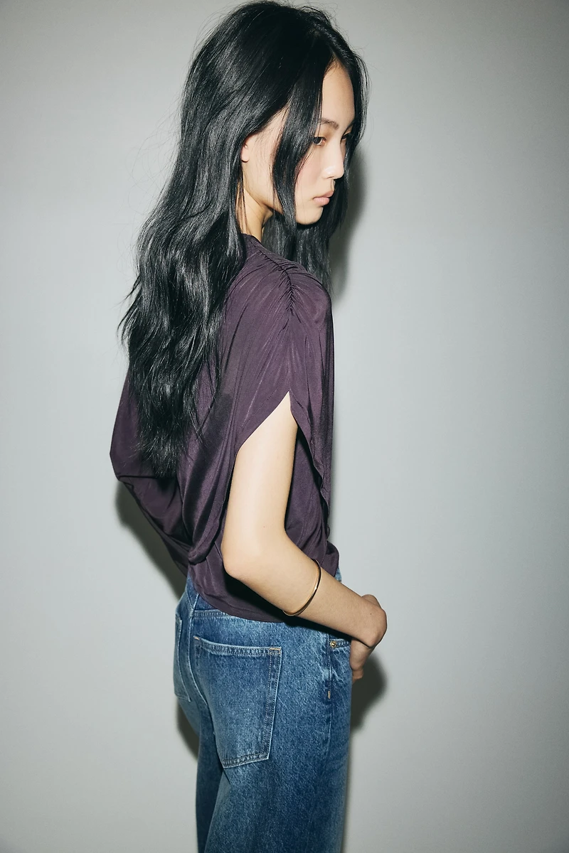 Haut asymétrique en jersey