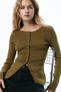 Gilet en tricot côtelé