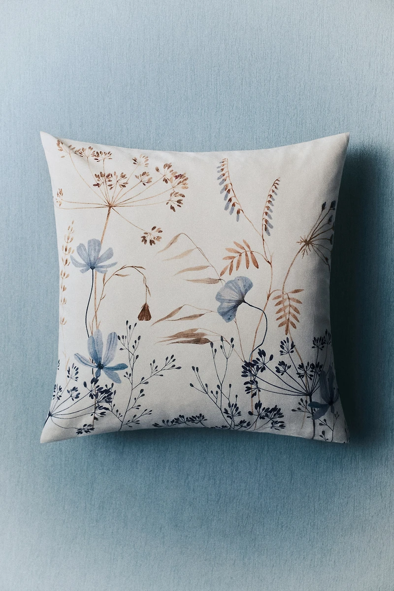 Printed Canvas Cushion Cover