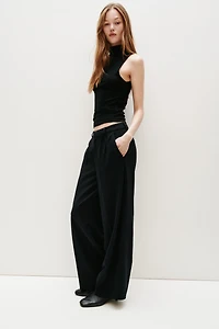 Sleeveless Mock Turtleneck Top