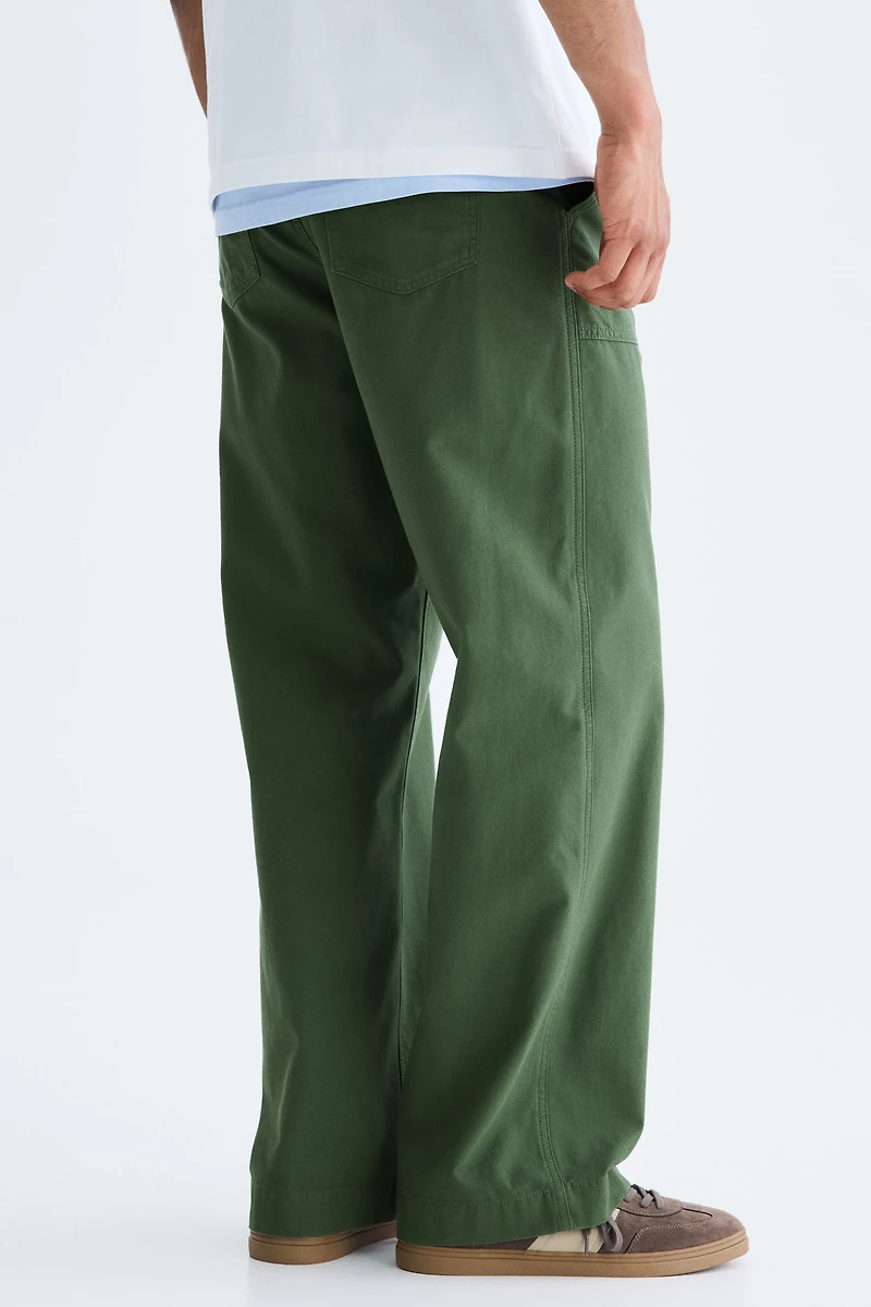 Pantalon décontracté en sergé