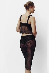 Jupe midi en dentelle