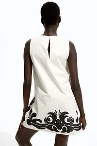 Embroidered Shift Dress