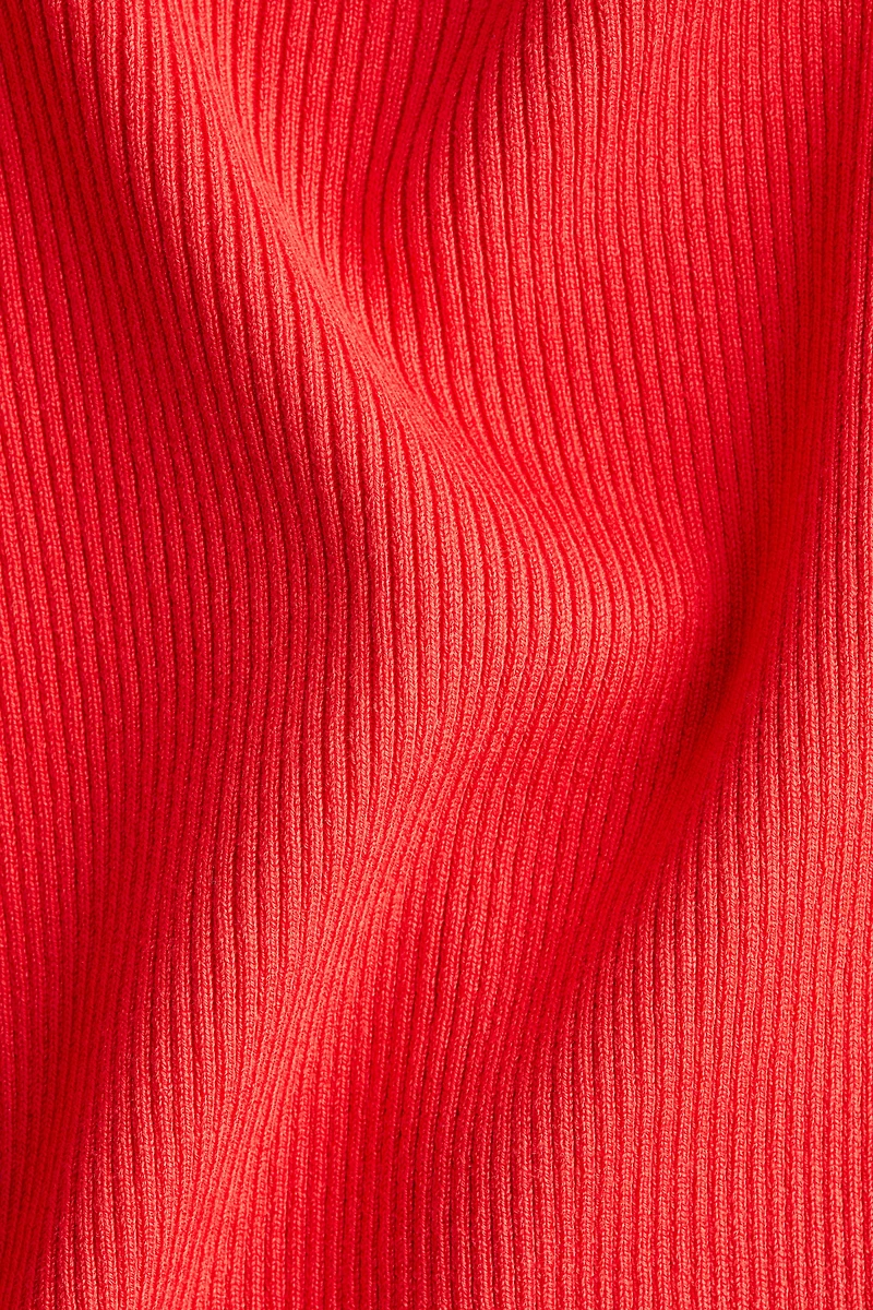 Haut en tricot côtelé à épaules dénudées