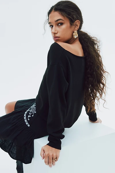 Off-the-Shoulder Sweater