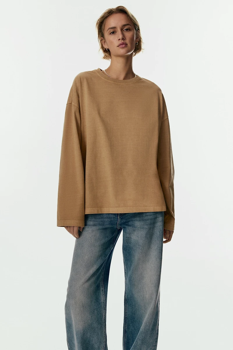 Long-Sleeved Cotton Top