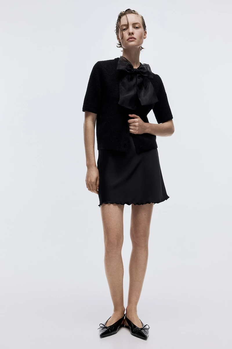 Bow-Detail Knit Cardigan