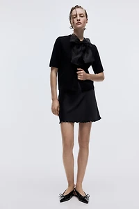 Bow-Detail Knit Cardigan