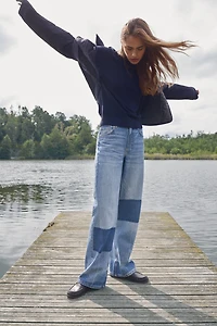 Wide-Leg Ultra High Jeans