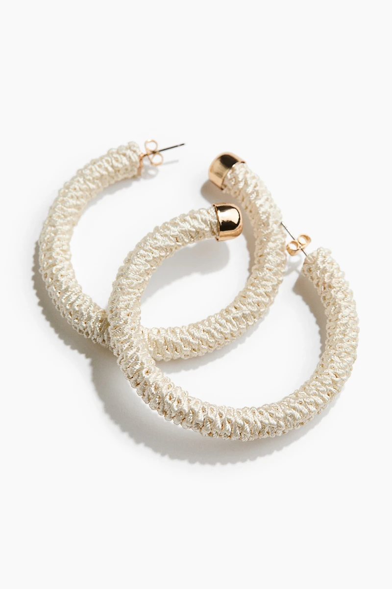 Fabric-Covered Hoop Earrings