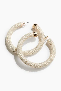 Fabric-Covered Hoop Earrings