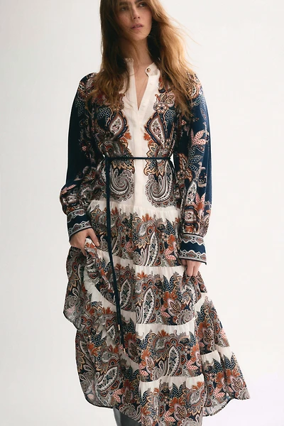 Dress with Tiered Skirt