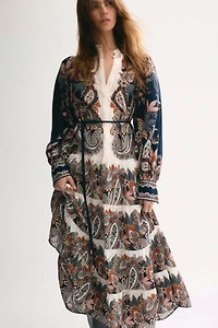 Dress with Tiered Skirt