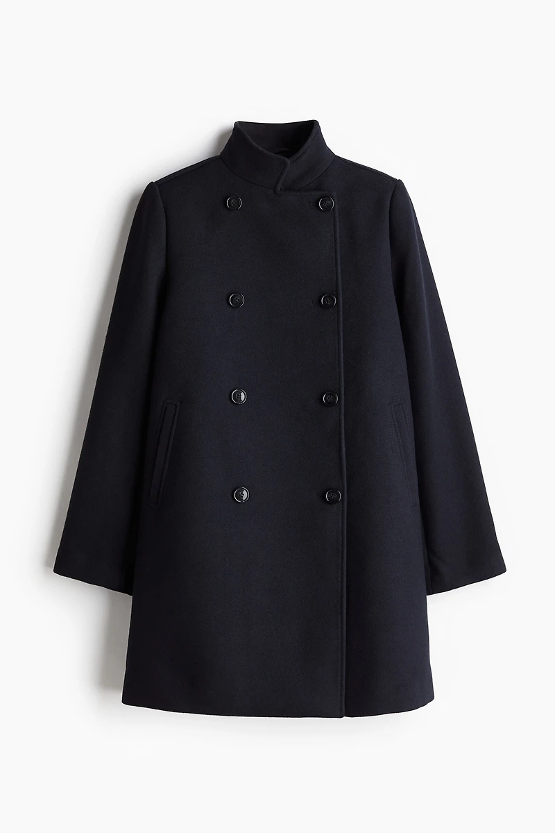 Manteau au genou à double boutonnage