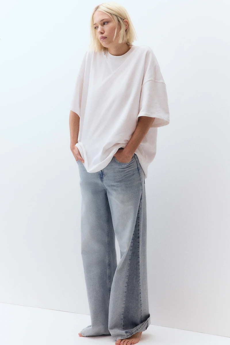 Oversized Short-Sleeved Sweatshirt