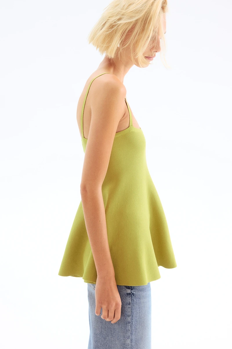 Fine-Knit Strappy Top