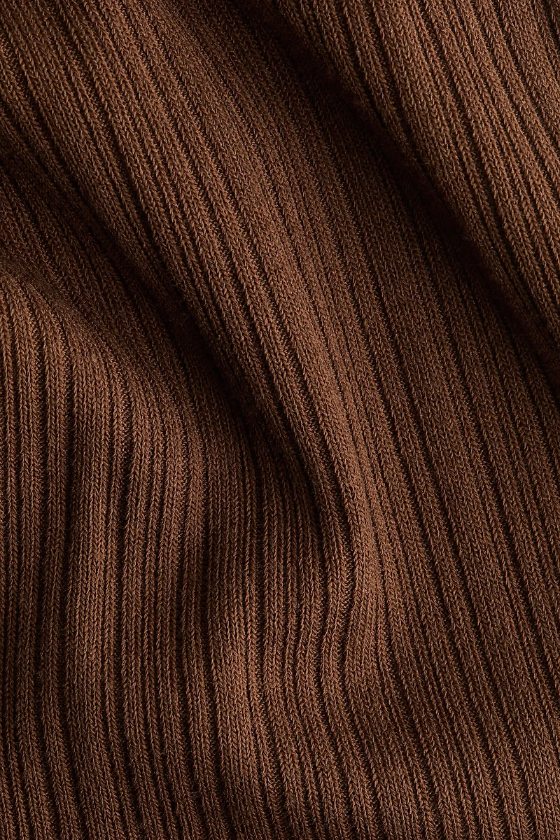 Flared Rib-Knit Pants