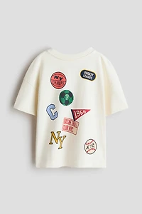 T-shirt ample en coton imprimé