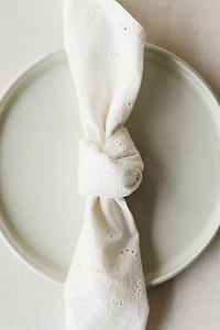 2-Pack Napkins with Eyelet Embroidery