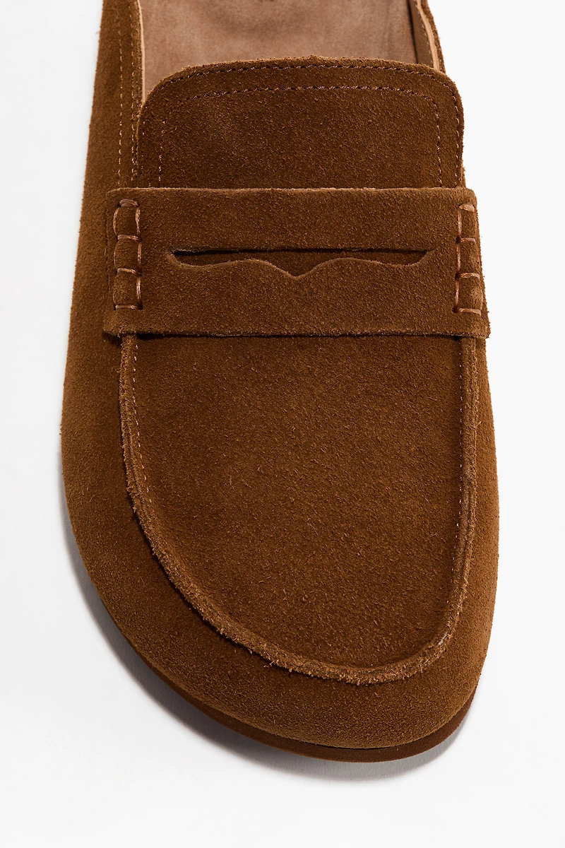 Leather Mule Loafers