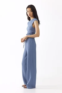 Textured Jersey Pants