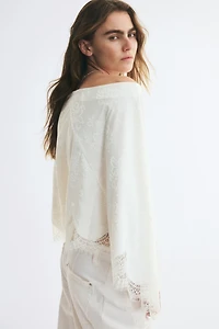 One-Shoulder Cape Top