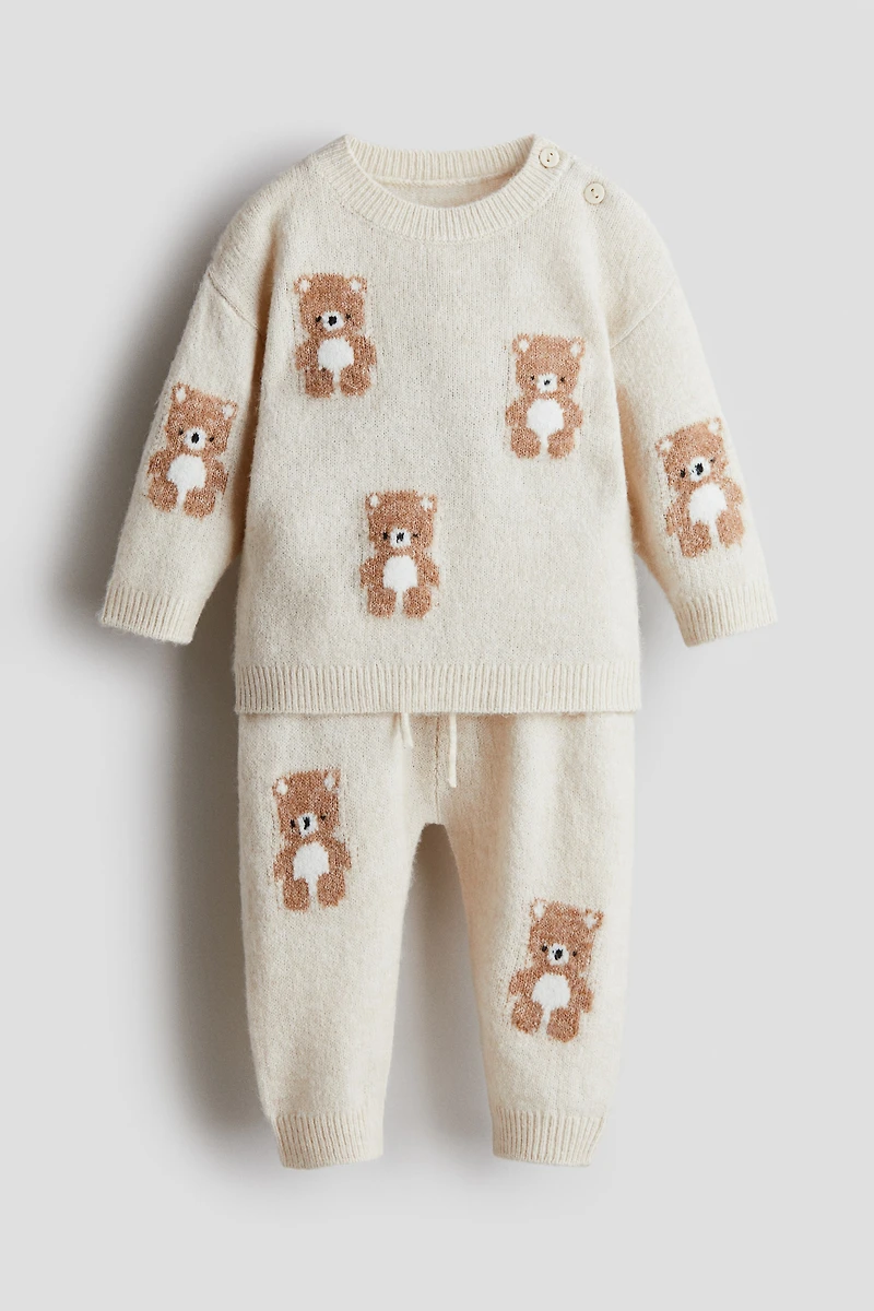 2-Piece Jacquard-Knit Set