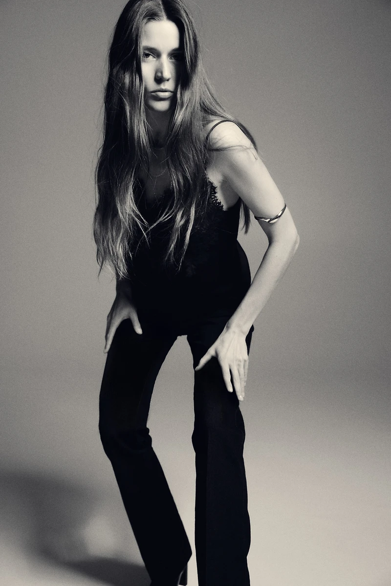 Jean évasé taille haute