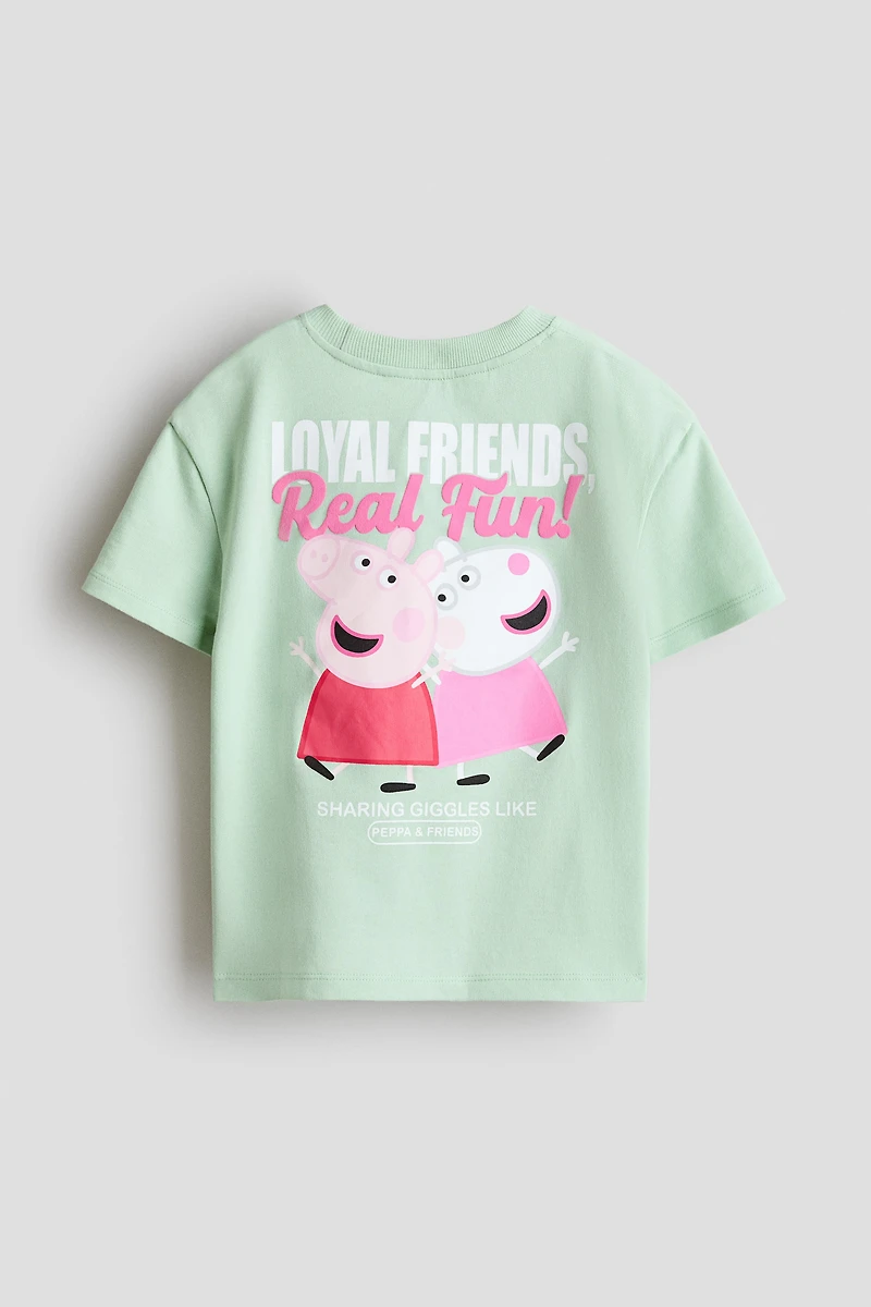 Printed Short-Sleeved Sweatshirt