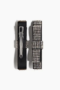 Lot de 2 barrettes à strass