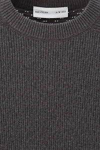 Regular-Fit Rib-Knit Cotton Sweater