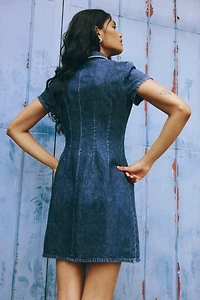 Robe ornementée en denim