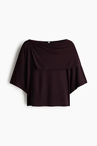 Cape-Detail Jersey Top