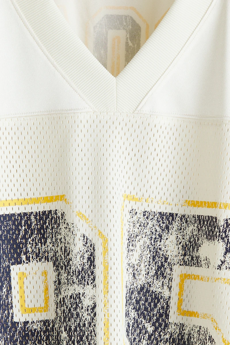 T-shirt ample en filet imprimé