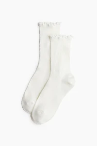 Lot de 5 paires chaussettes en tricot côtelé